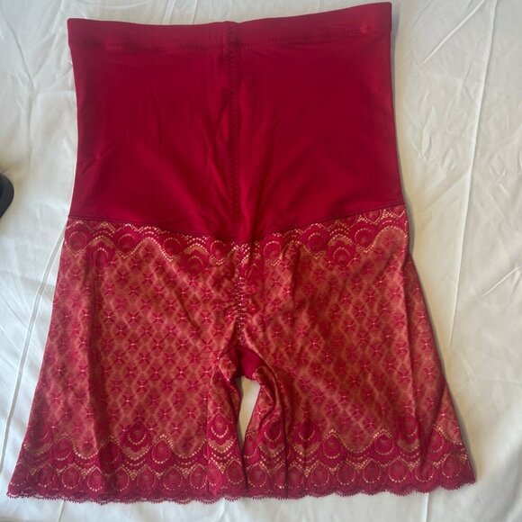 Butt Lifter Body Shaper Shorts Red lace Faja Size XXL - Picture 10 of 14